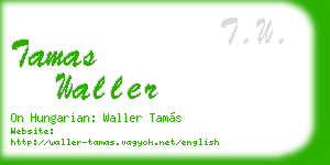 tamas waller business card