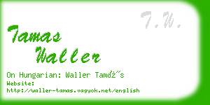 tamas waller business card